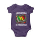 Black Teacher Baby Onesie Education Is Freedom Reading Books Black History Month