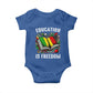 Black Teacher Baby Onesie Education Is Freedom Reading Books Black History Month