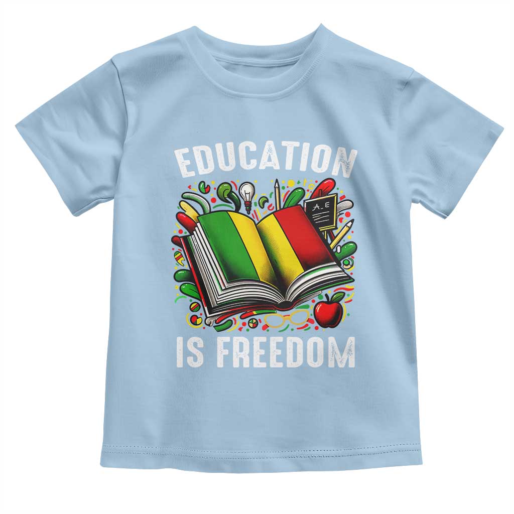 Black Teacher Baby Shirt Education Is Freedom Reading Books Black History Month