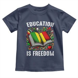Black Teacher Baby Shirt Education Is Freedom Reading Books Black History Month