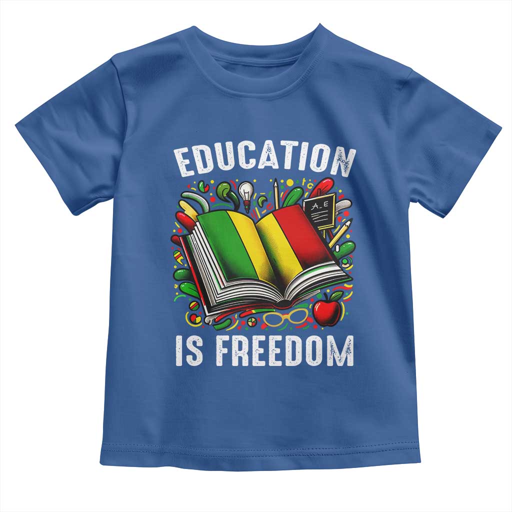 Black Teacher Baby Shirt Education Is Freedom Reading Books Black History Month