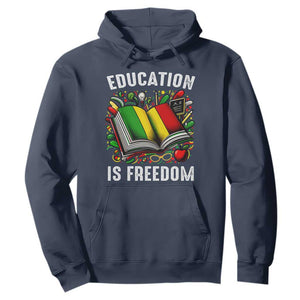Black Teacher Hoodie Education Is Freedom Reading Books Black History Month