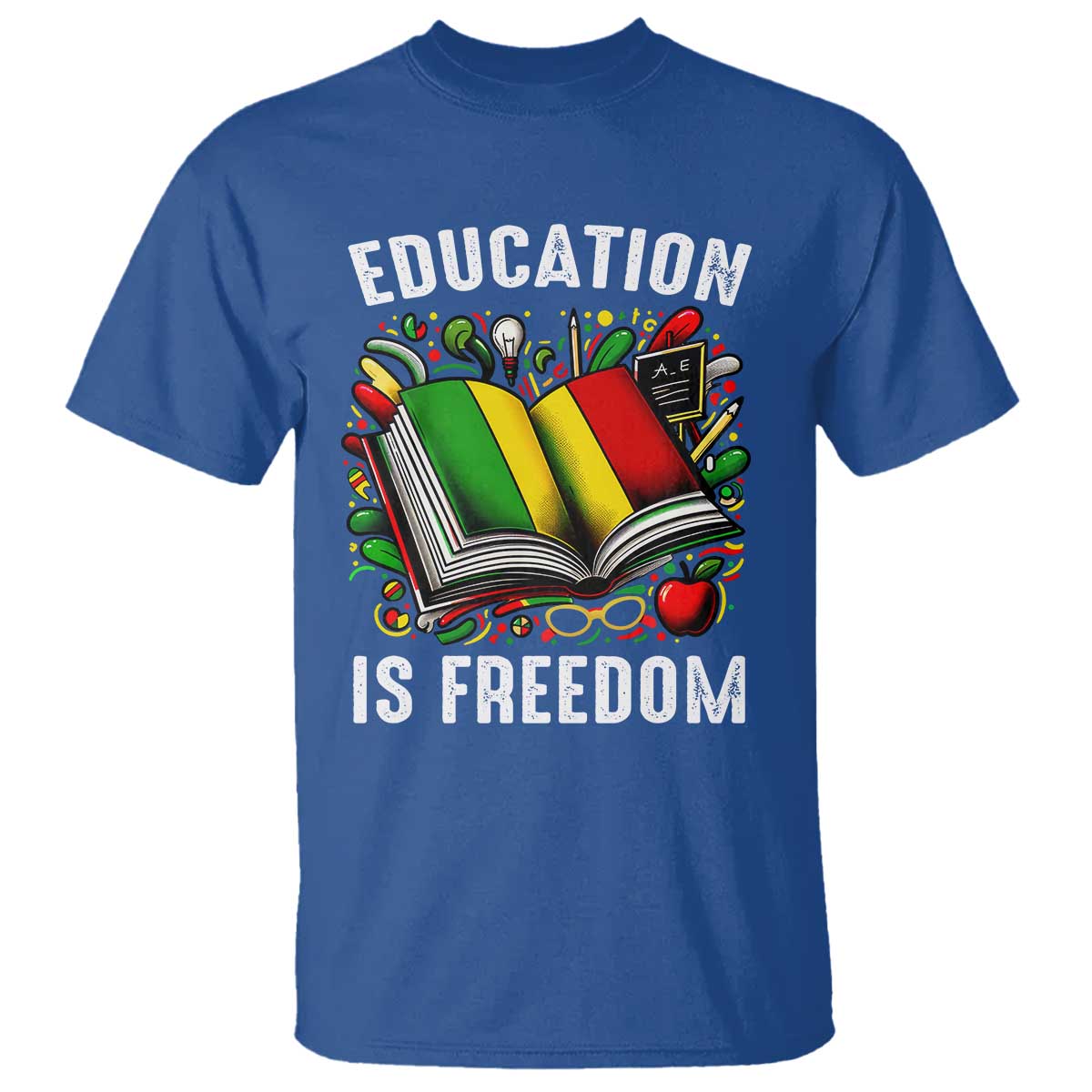 Black Teacher T Shirt Education Is Freedom Reading Books Black History Month