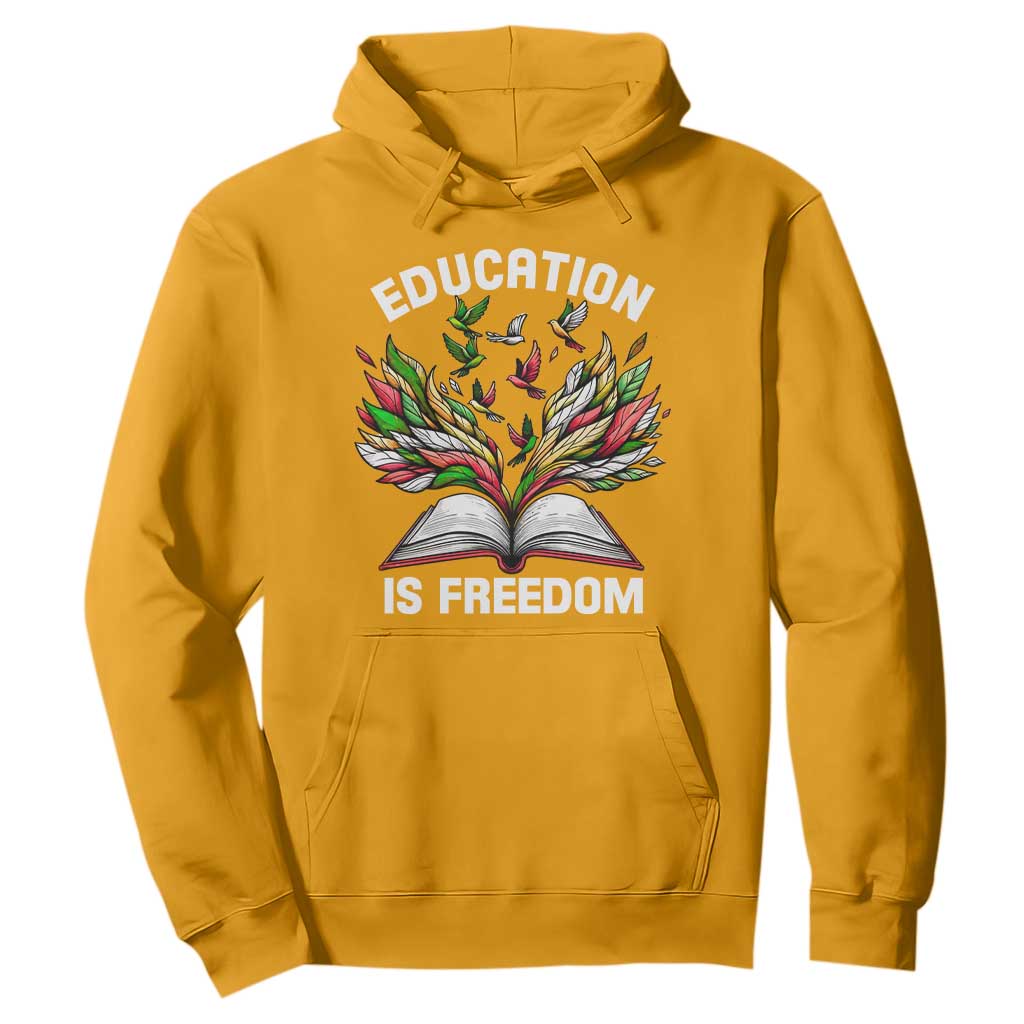 Black Teacher Pride Hoodie Education Is Freedom African Americans Black History Month