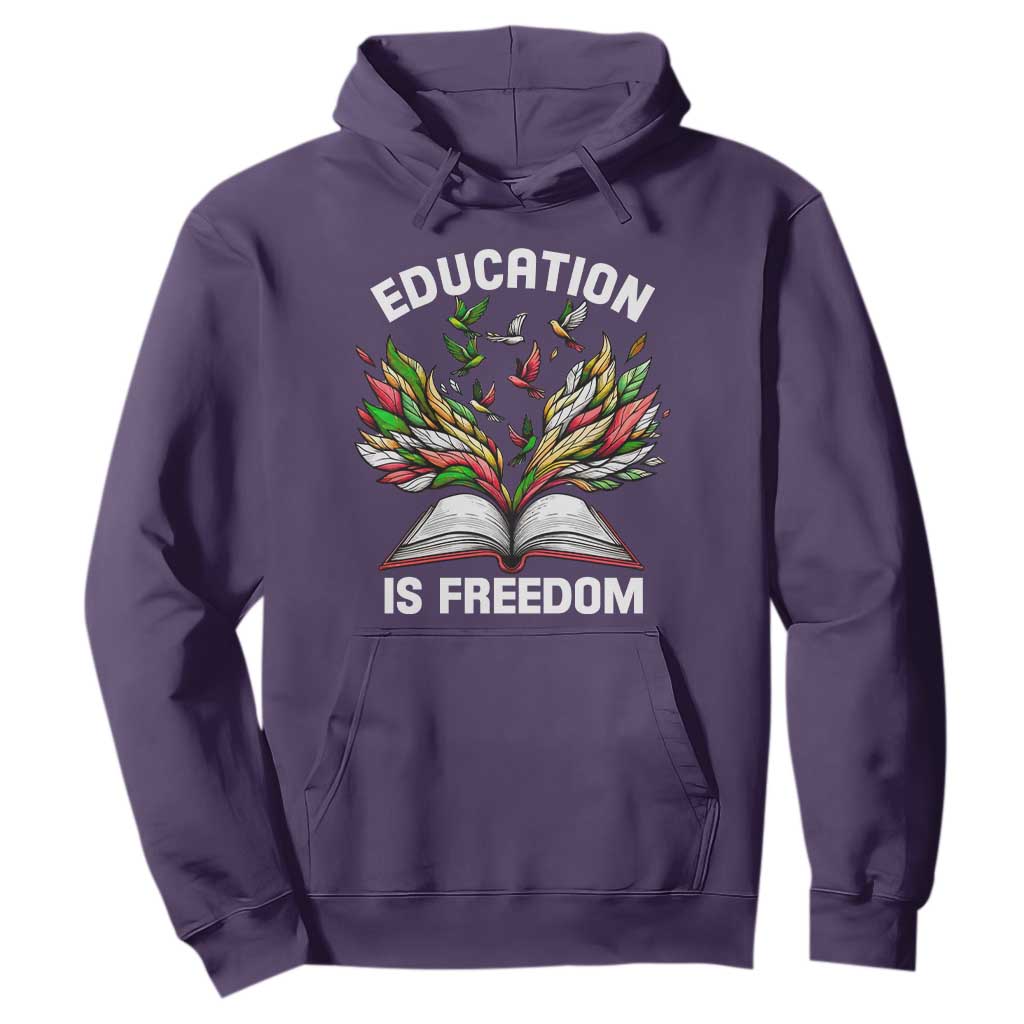 Black Teacher Pride Hoodie Education Is Freedom African Americans Black History Month