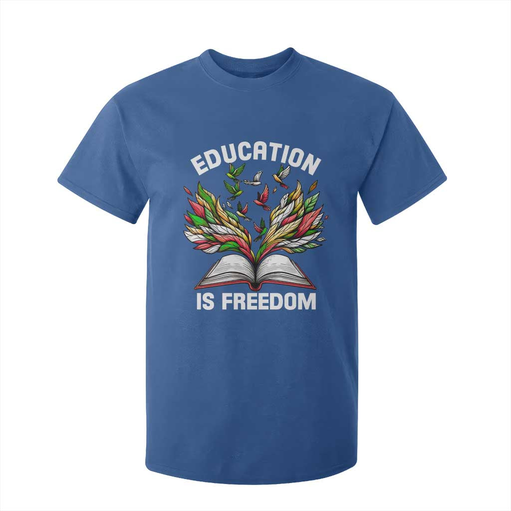 Black Teacher Pride T Shirt For Kid Education Is Freedom African Americans Black History Month