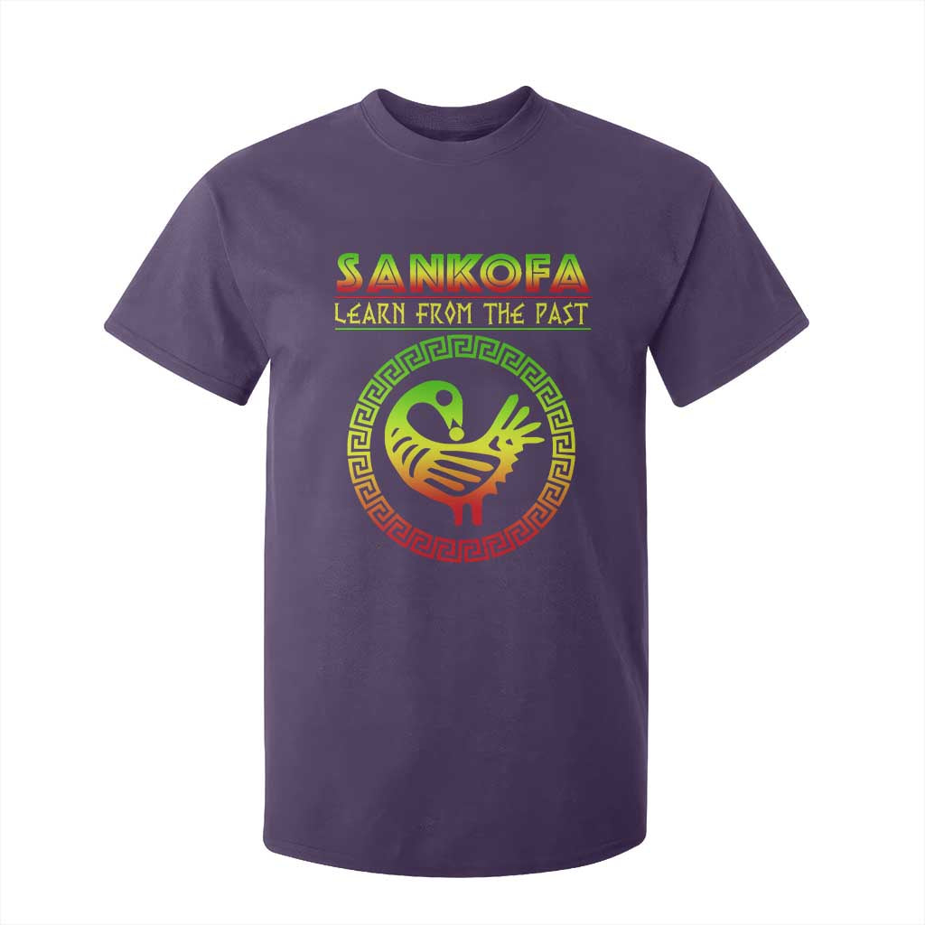 Black History Month T Shirt For Kid Sankofa Learn From The Past African Bird Melanin