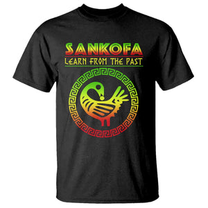 Black History Month T Shirt Sankofa Learn From The Past African Bird Melanin