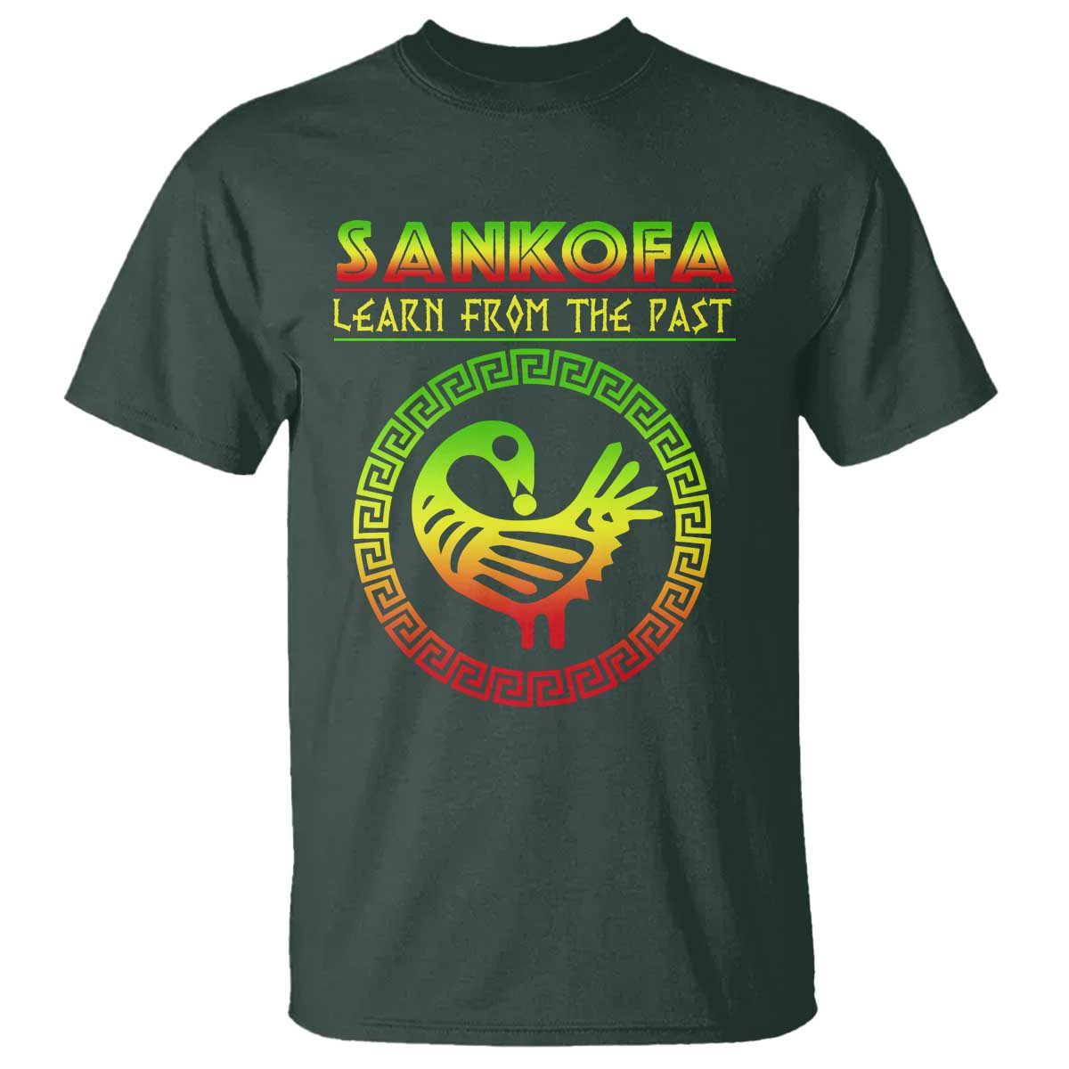 Black History Month T Shirt Sankofa Learn From The Past African Bird Melanin