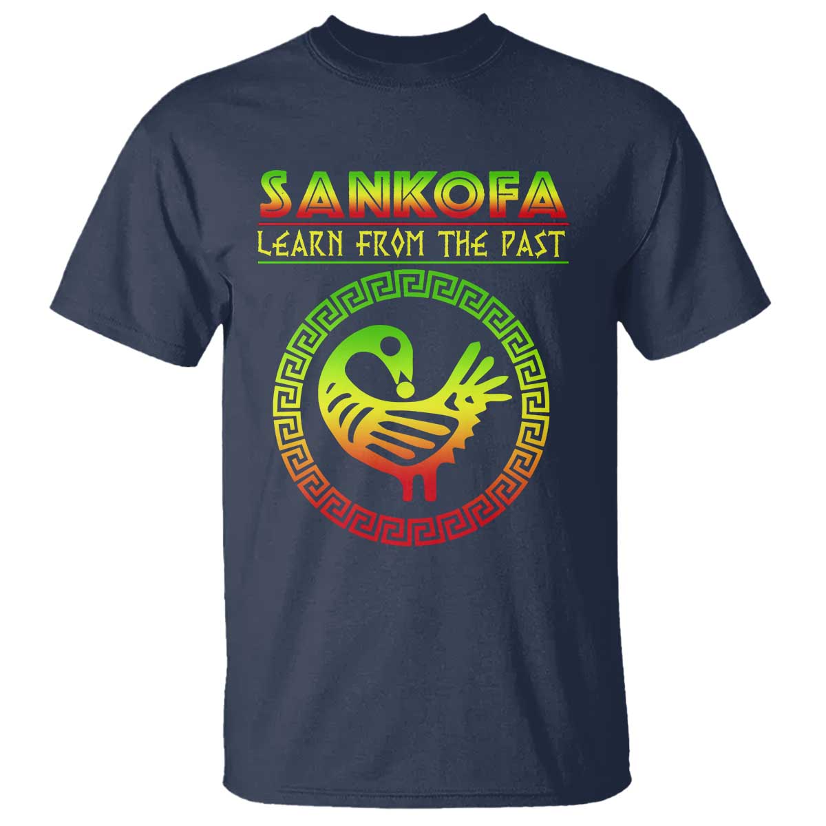 Black History Month T Shirt Sankofa Learn From The Past African Bird Melanin
