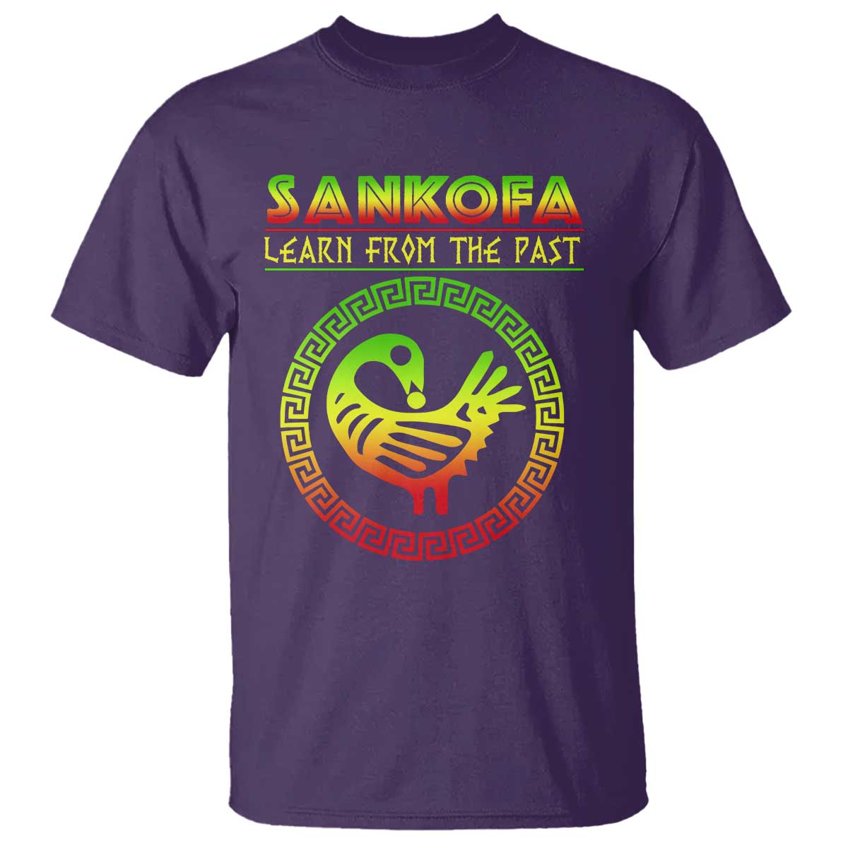 Black History Month T Shirt Sankofa Learn From The Past African Bird Melanin