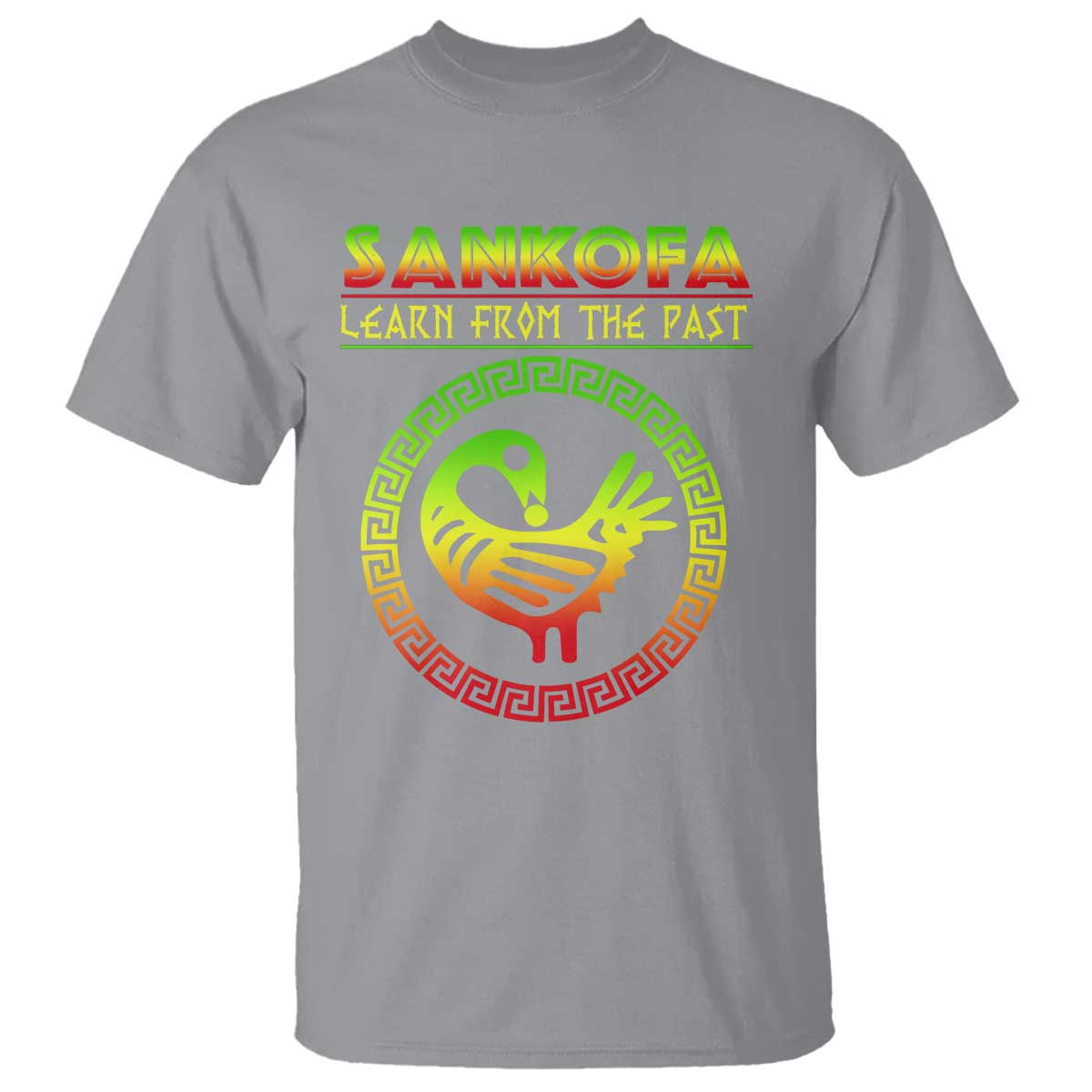 Black History Month T Shirt Sankofa Learn From The Past African Bird Melanin