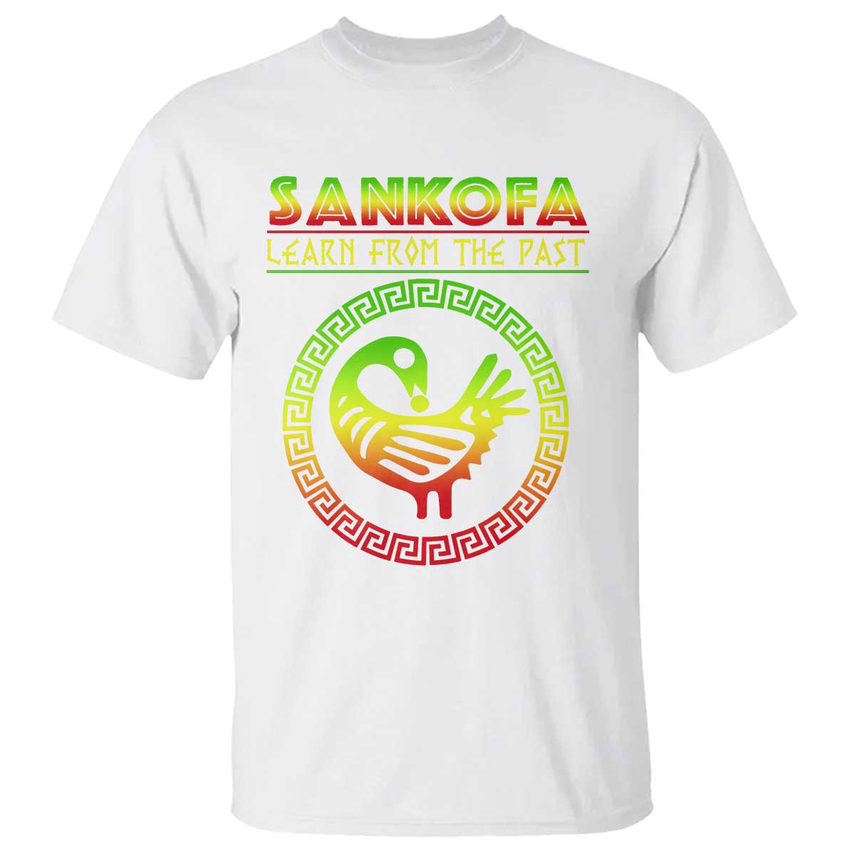 Black History Month T Shirt Sankofa Learn From The Past African Bird Melanin