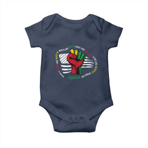 Black Civil Rights Baby Onesie Dream Like Martin Write Like Maya Fight Like Macolm Lead Like Harriet Speak Like Fredrick