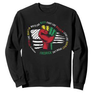 Black Civil Rights Sweatshirt Dream Like Martin Write Like Maya Fight Like Macolm Lead Like Harriet Speak Like Fredrick