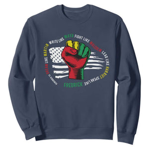 Black Civil Rights Sweatshirt Dream Like Martin Write Like Maya Fight Like Macolm Lead Like Harriet Speak Like Fredrick