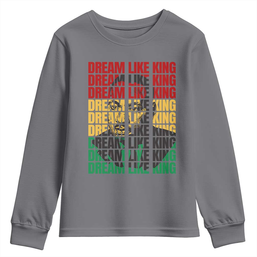 Martin Luther King Jr. Youth Long Sleeve Shirt Dream Like King MLK Civil Rights Leaders BHM Black Pride