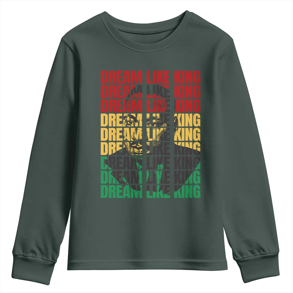Martin Luther King Jr. Youth Long Sleeve Shirt Dream Like King MLK Civil Rights Leaders BHM Black Pride