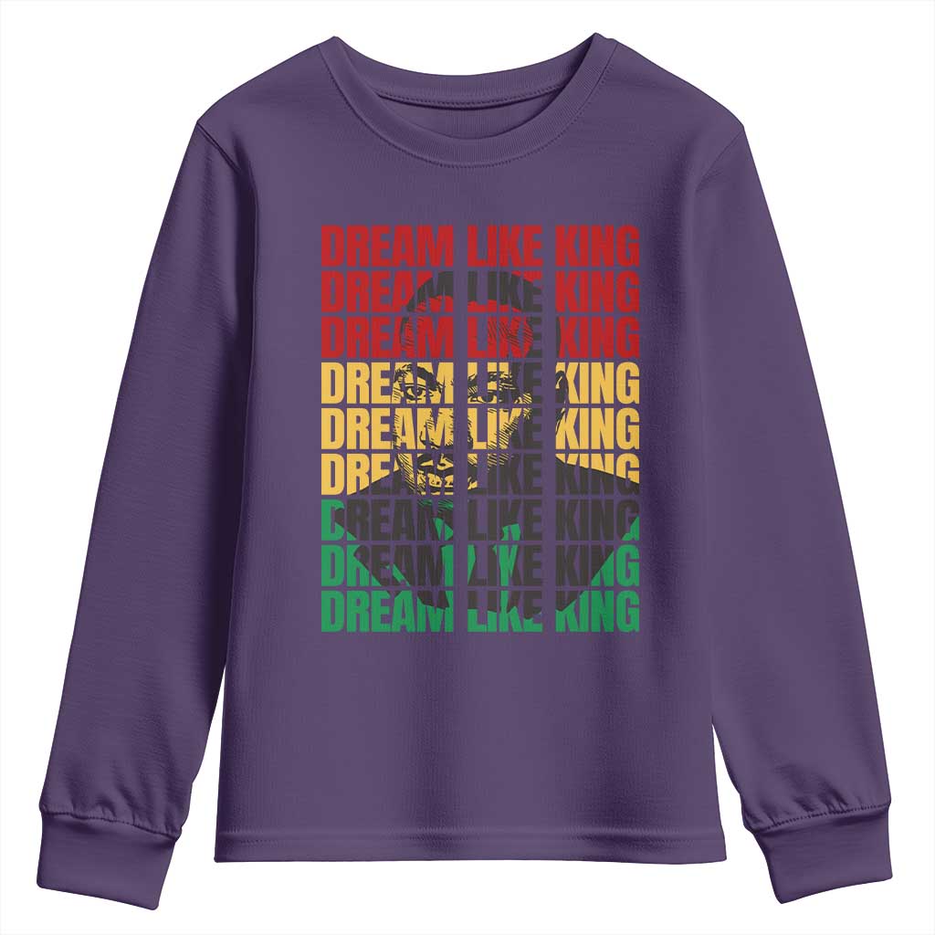 Martin Luther King Jr. Youth Long Sleeve Shirt Dream Like King MLK Civil Rights Leaders BHM Black Pride