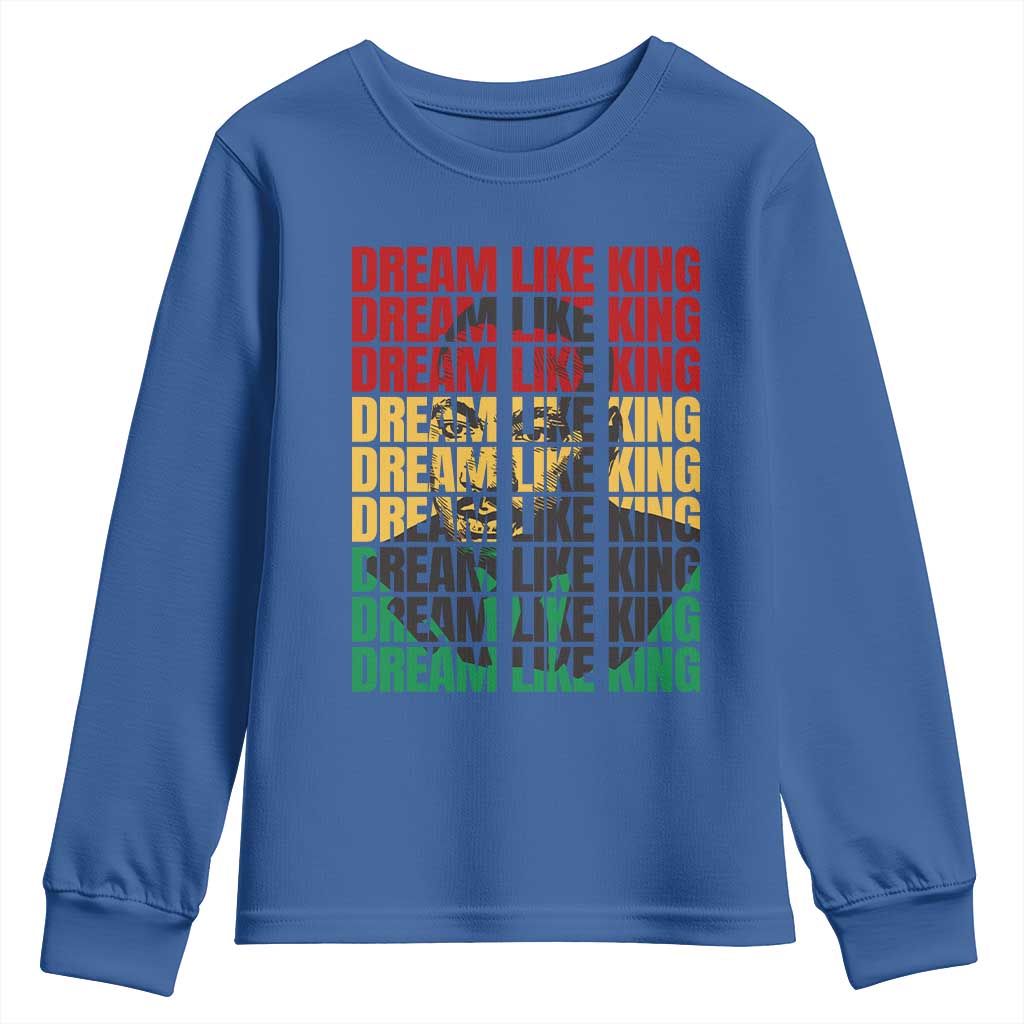 Martin Luther King Jr. Youth Long Sleeve Shirt Dream Like King MLK Civil Rights Leaders BHM Black Pride