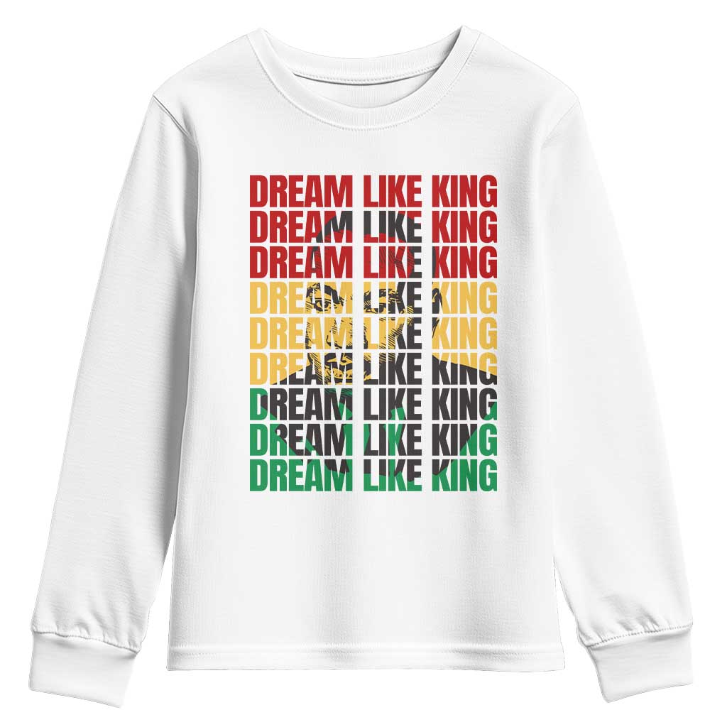 Martin Luther King Jr. Youth Long Sleeve Shirt Dream Like King MLK Civil Rights Leaders BHM Black Pride