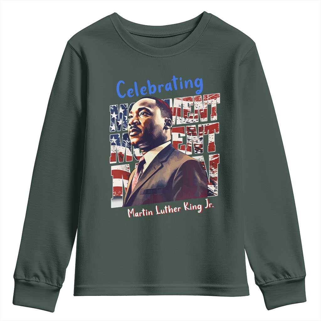Martin Luther King Jr. Youth Long Sleeve Shirt MLK Day Movement Moment Man Black Civil Rights