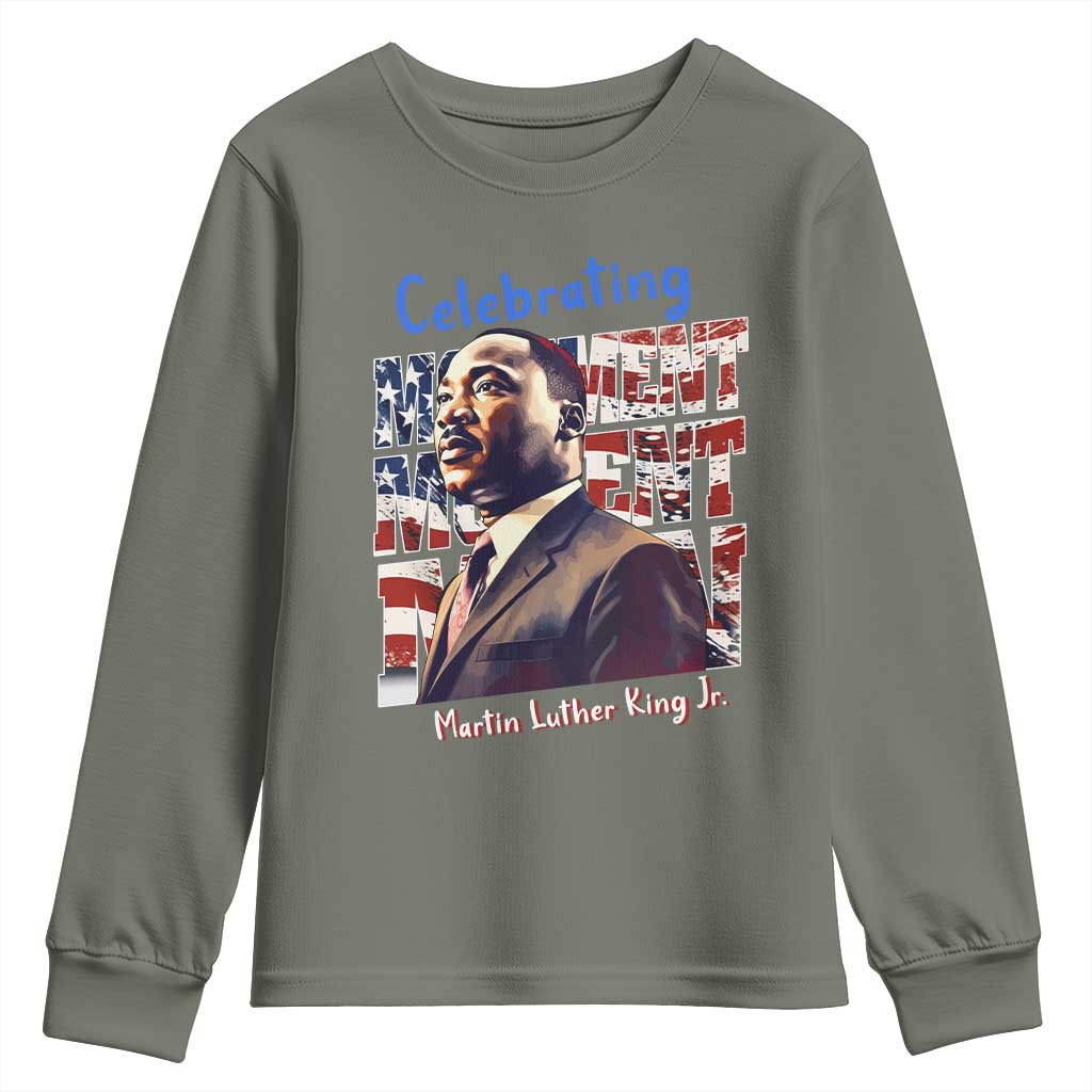 Martin Luther King Jr. Youth Long Sleeve Shirt MLK Day Movement Moment Man Black Civil Rights