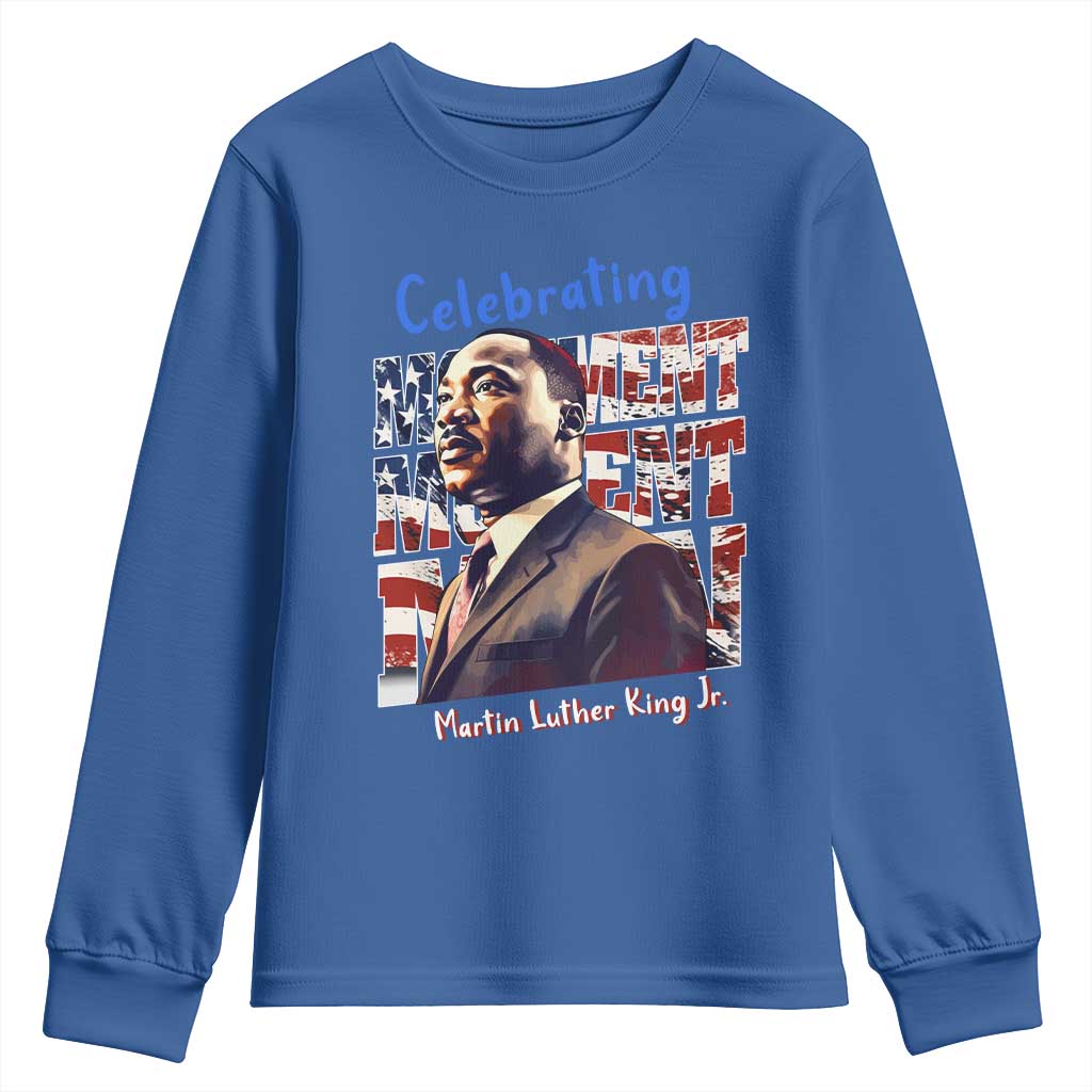 Martin Luther King Jr. Youth Long Sleeve Shirt MLK Day Movement Moment Man Black Civil Rights