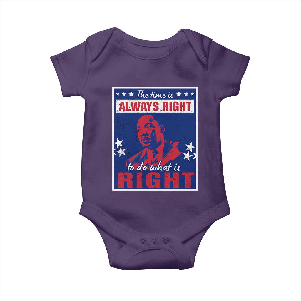 Martin Luther King Jr. Baby Onesie The Time is Always Right To Do What Is Right MLK Black Civil Rights