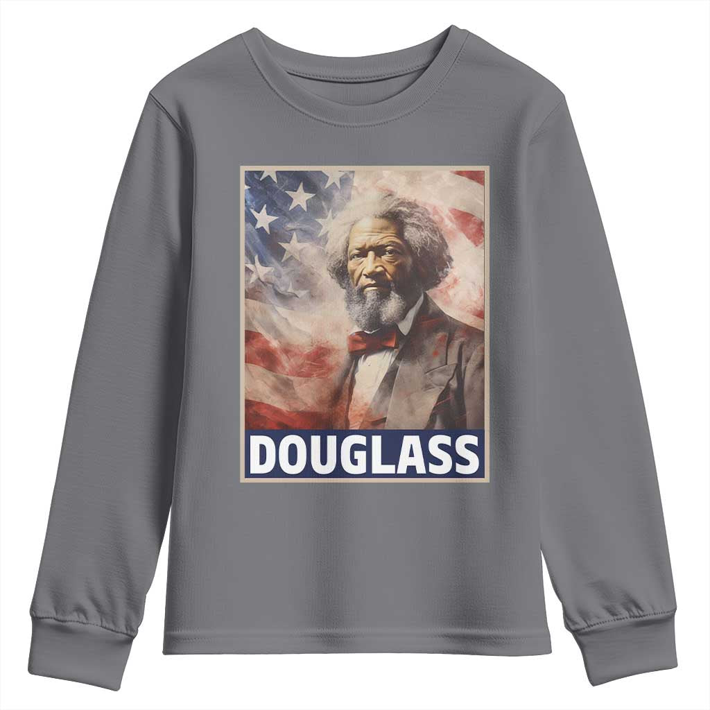 Frederick Douglass Youth Long Sleeve Shirt African American Hero Black Civil Rights