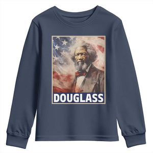 Frederick Douglass Youth Long Sleeve Shirt African American Hero Black Civil Rights