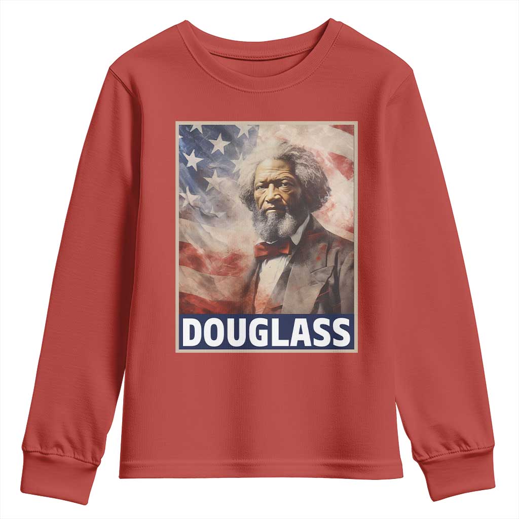 Frederick Douglass Youth Long Sleeve Shirt African American Hero Black Civil Rights