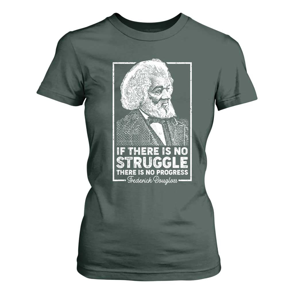 Frederick Douglass T Shirt For Women If There Is No Struggle There Is No Progress Black Civil Rights BHM