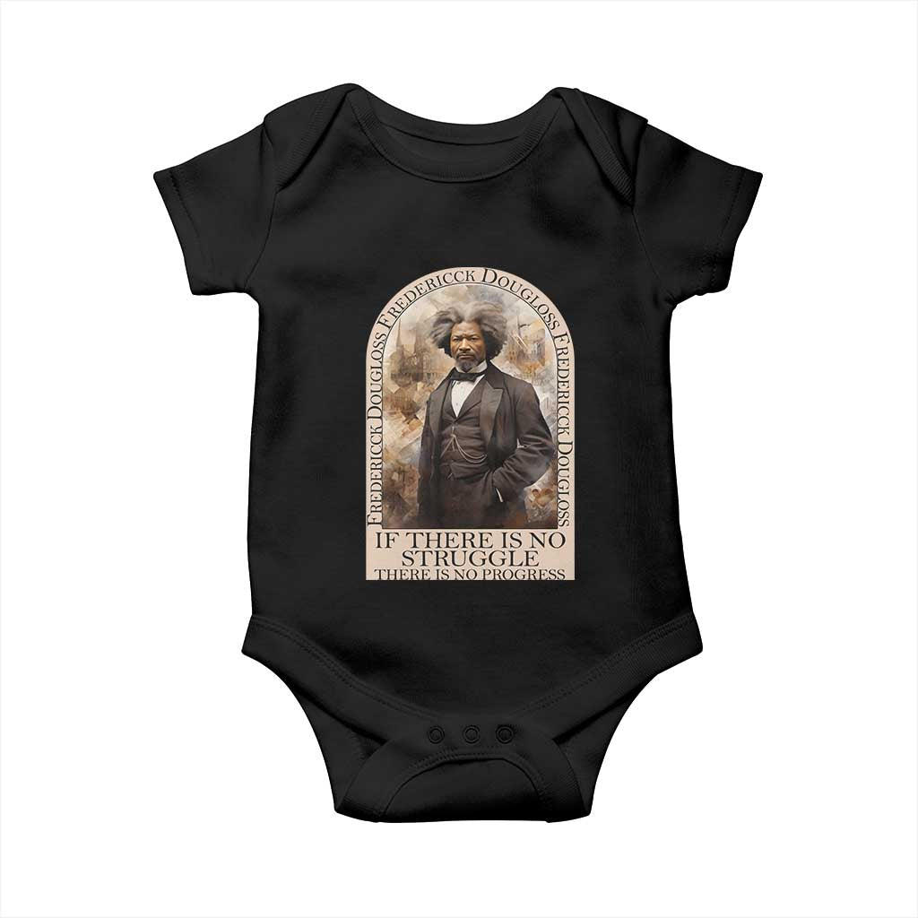 Frederick Douglass Baby Onesie If There Is No Struggle There Is No Progress BHM Black Civil Rights