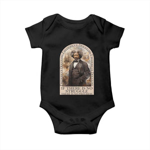 Frederick Douglass Baby Onesie If There Is No Struggle There Is No Progress BHM Black Civil Rights