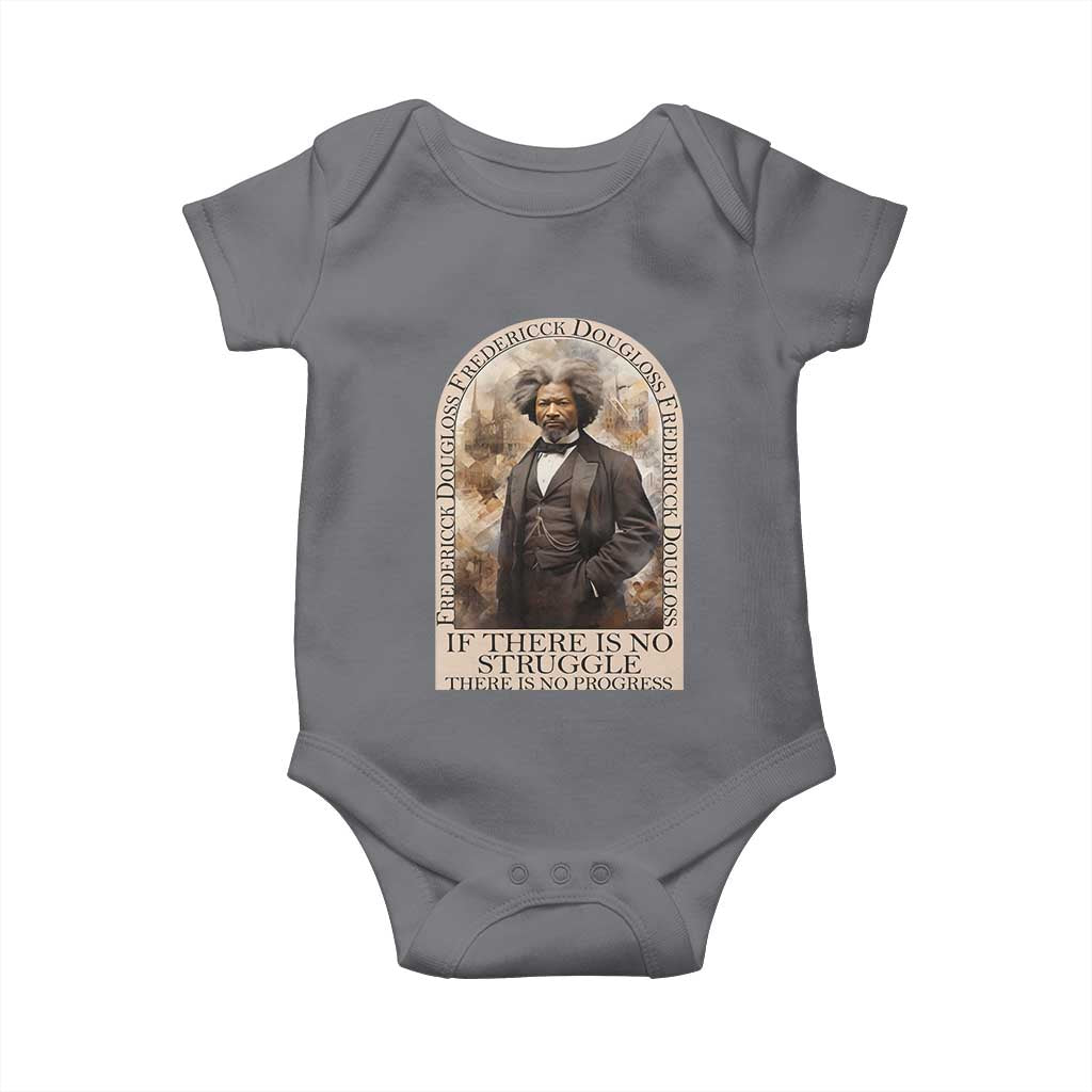 Frederick Douglass Baby Onesie If There Is No Struggle There Is No Progress BHM Black Civil Rights