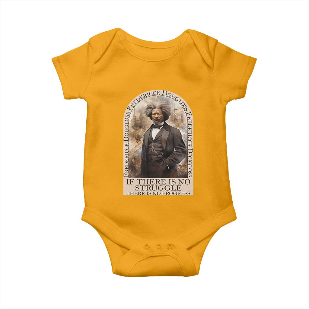 Frederick Douglass Baby Onesie If There Is No Struggle There Is No Progress BHM Black Civil Rights