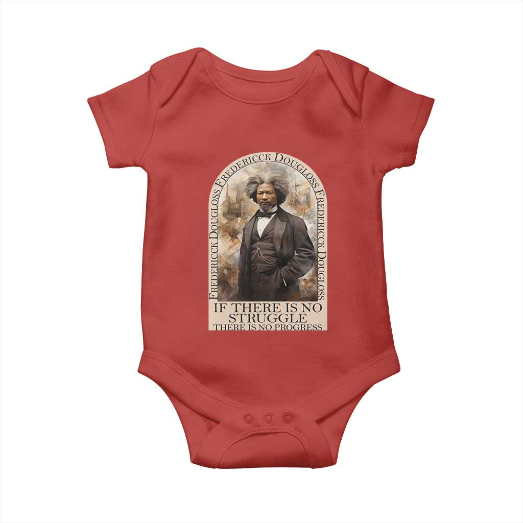 Frederick Douglass Baby Onesie If There Is No Struggle There Is No Progress BHM Black Civil Rights