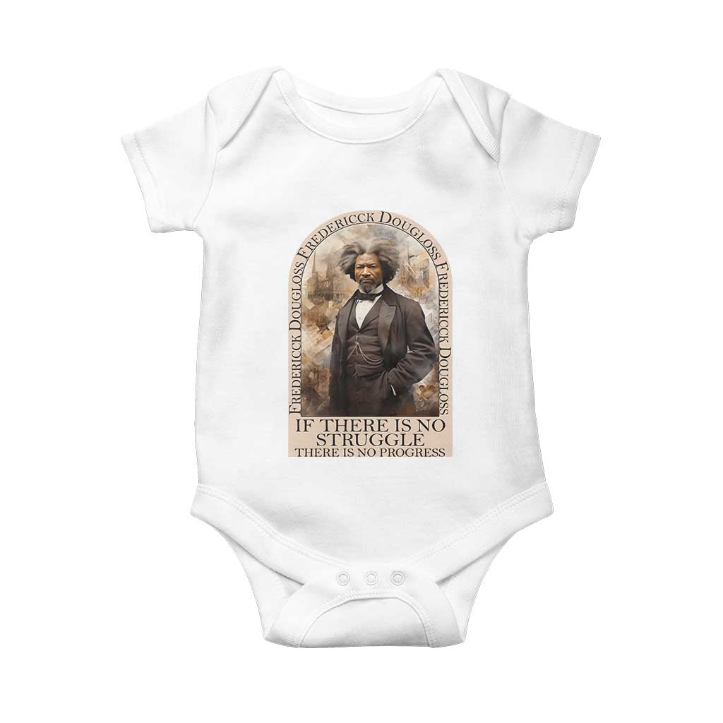 Frederick Douglass Baby Onesie If There Is No Struggle There Is No Progress BHM Black Civil Rights