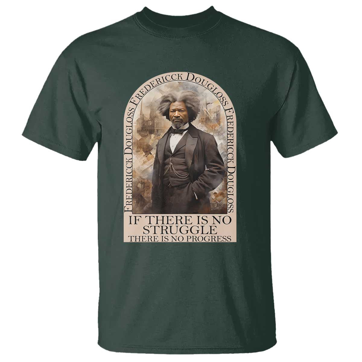 Frederick Douglass T Shirt If There Is No Struggle There Is No Progress BHM Black Civil Rights