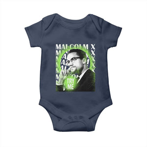 Malcolm X Baby Onesie Try Me Aesthetic Art Black Civil Rights BHM