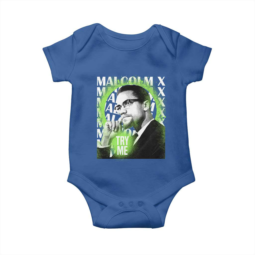 Malcolm X Baby Onesie Try Me Aesthetic Art Black Civil Rights BHM