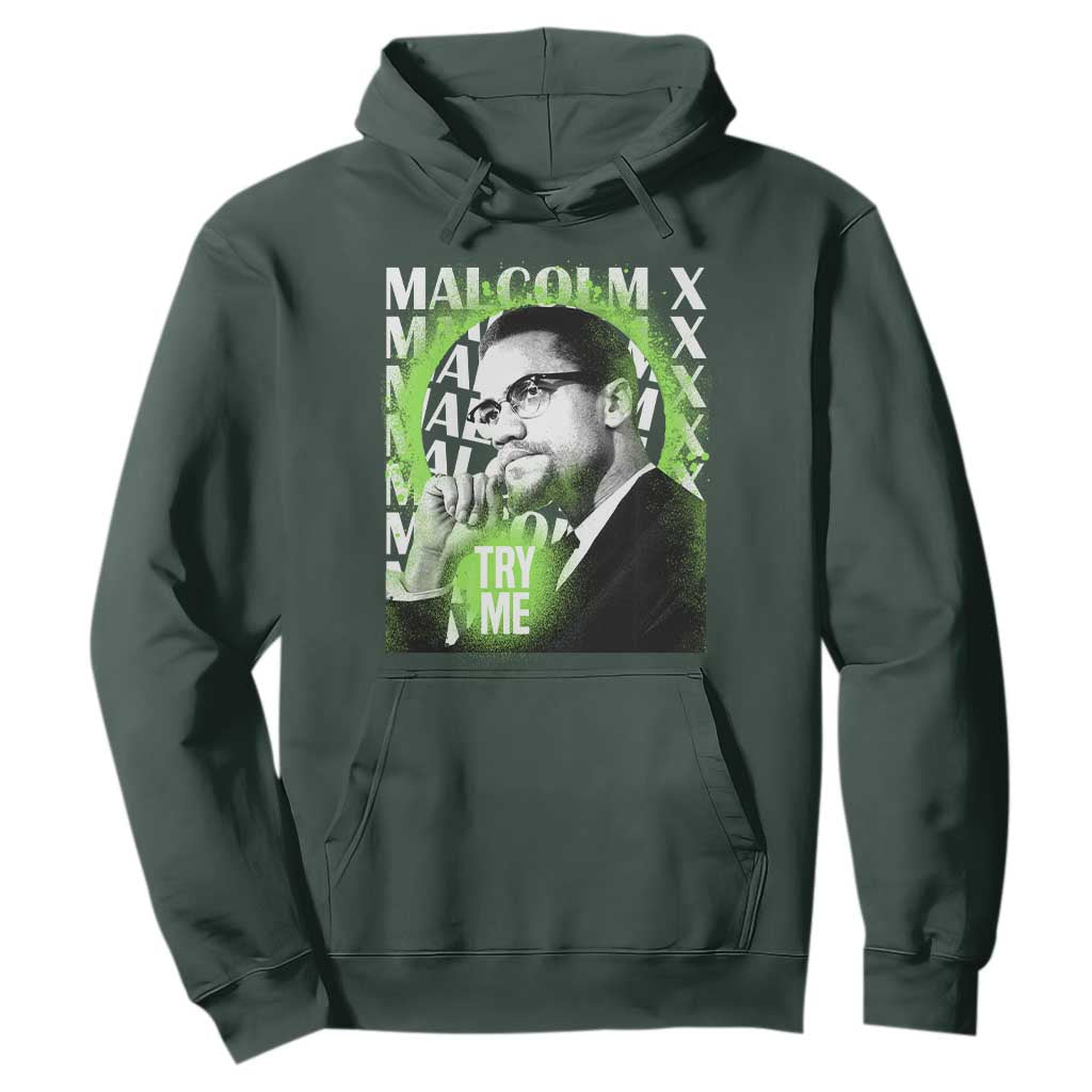 Malcolm X Hoodie Try Me Aesthetic Art Black Civil Rights BHM