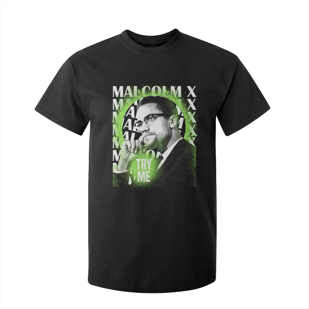 Malcolm X T Shirt For Kid Try Me Aesthetic Art Black Civil Rights BHM