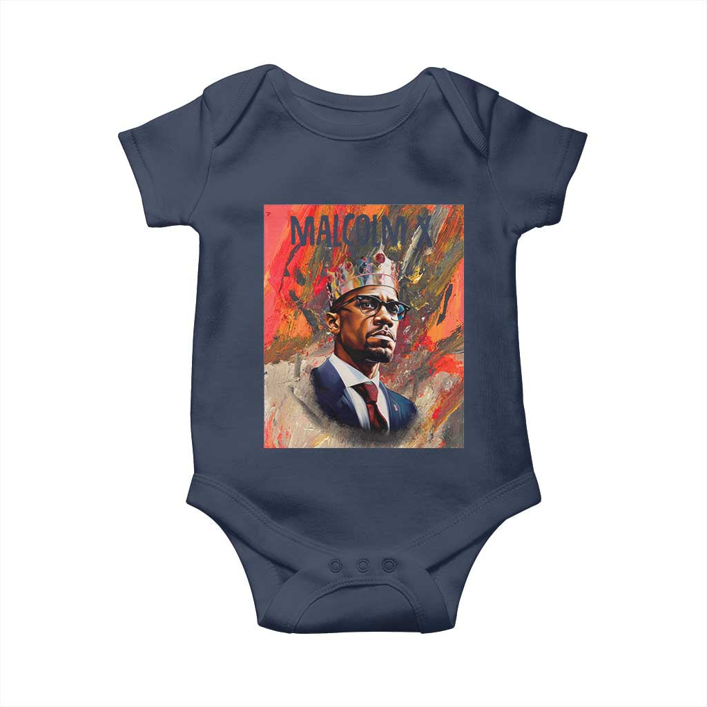 Malcolm X Baby Onesie King Hip Hop Aesthetic Art Black Civil Rights