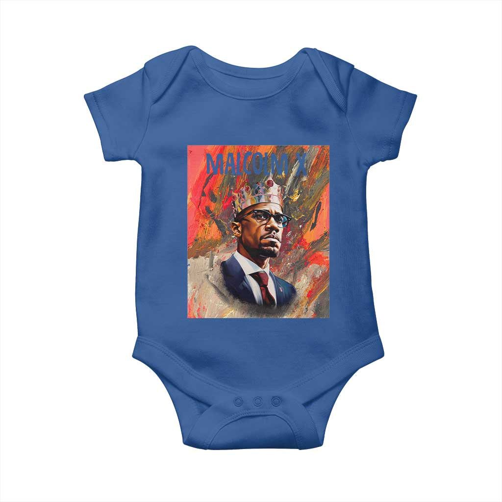 Malcolm X Baby Onesie King Hip Hop Aesthetic Art Black Civil Rights