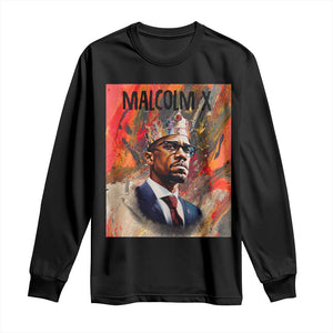 Malcolm X Long Sleeve Shirt King Hip Hop Aesthetic Art Black Civil Rights