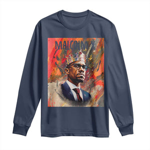 Malcolm X Long Sleeve Shirt King Hip Hop Aesthetic Art Black Civil Rights