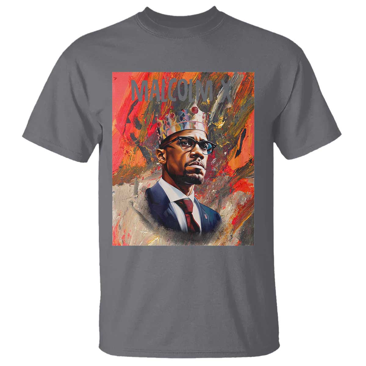 Malcolm X T Shirt King Hip Hop Aesthetic Art Black Civil Rights
