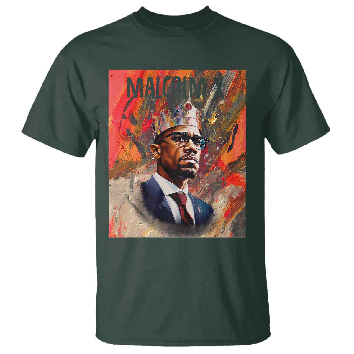 Malcolm X T Shirt King Hip Hop Aesthetic Art Black Civil Rights